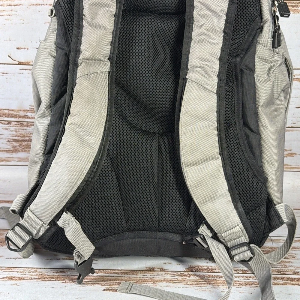 eBags TLS Workstation Travel Laptop Backpack Gray Commuter Bag Carry On Pockets